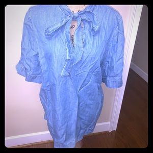Eloquii Chambray Denim top sz 22